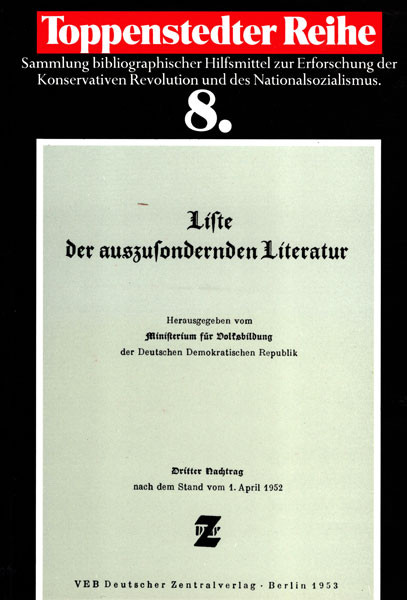 Liste der auszusondernden Literatur 2. Nachtrag 1948